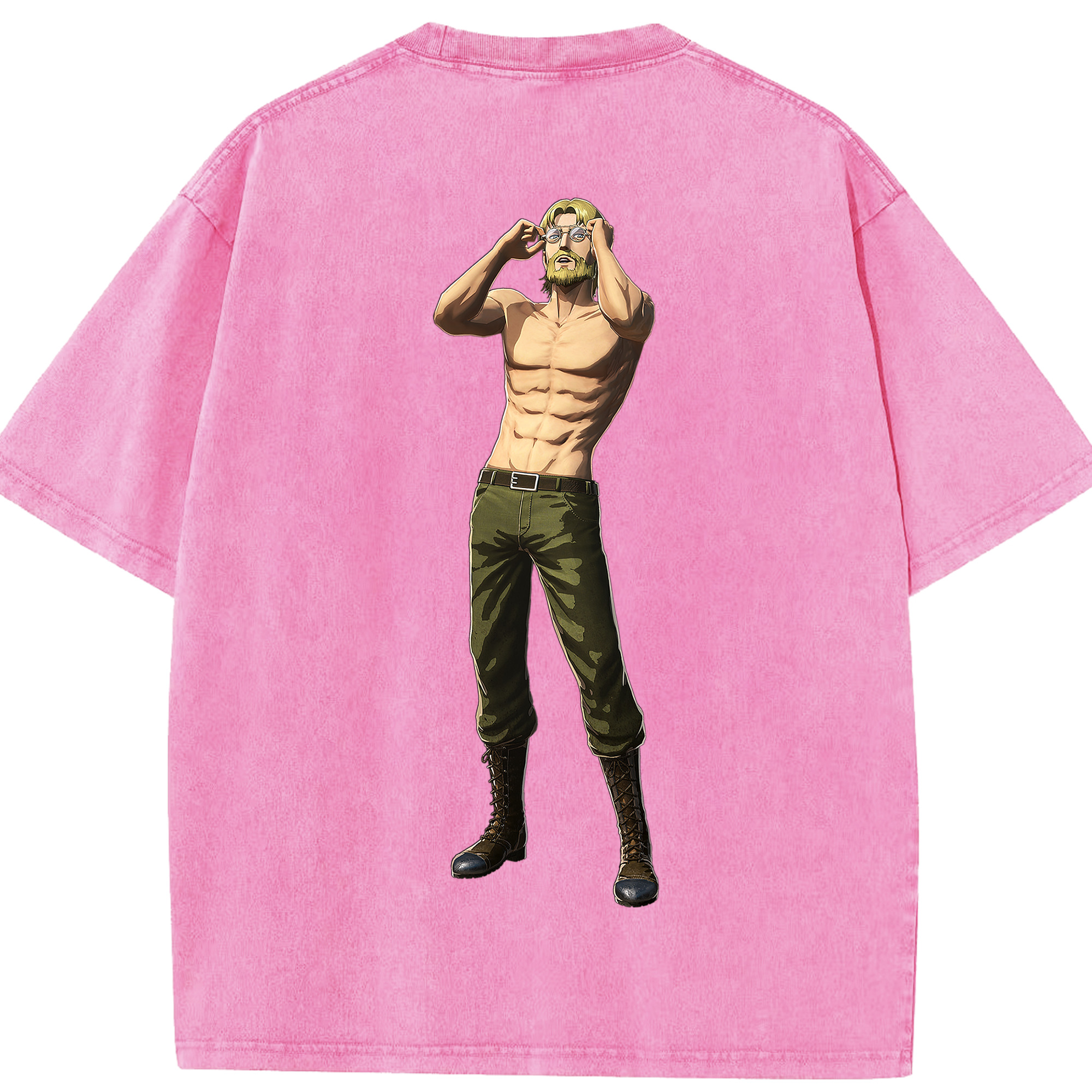 （画像用） 進撃の巨人 Attack on Titan 綿100% ヴィンテージ風 半袖Tシャツ（背面プリント）